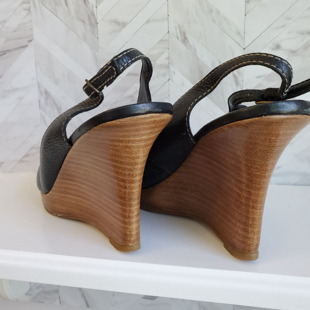 Aldo Peeptoe Slingback Wedge, Sz 6 - Picture 2 of 6